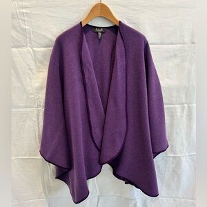 LORO PIANA Baby Cashmere Purple Cape / Plunge Sweater